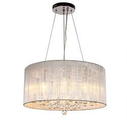 DINGGU Contemporary Pendant Chandelier Lighting with Cylinder Lamp Shade Modern Lighting Fixtures