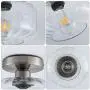 Aurora Modern Glass Ceiling Light Fixture Semi-Flush Fixture with Clear Textured Glass Shade,Glass Ceiling Lamp,for Kitchen, Sink, Restaurant, Bar, Hallway, Passway,Satin Nickle