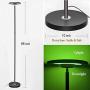 Torkase 66 in. Smart Sky LED Torchiere Floor Lamp Works with Alexa Google Home, Dimmable Color Changing, 2000LM Super Bright, App & Touch Control for Living Room Bedroom Office Reading & Decor-Black