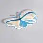 LAKIQ Lovely Butterfly Dimmable LED Flush Mount Ceiling Light for Kids Room Modern Remote Control LED Ceiling Lamp Close to Ceiling Light Fixture for Bedroom Living Room(Blue,Stepless Dimming)