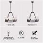 OSAIRUOS Vintage 6 Lights Kitchen Island Rustic Pendant Chandelier Farmhouse Rod Iron Chandeliers Ceiling Light Fixture for Dining Living Room Cafe Hallways W22 Bronze