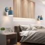 Wall lamp lighting fixtures, cement gray industrial bedroom adjustable bedside wall lamps, bathroom sink lighting