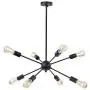 YAOHONG Sputnik Chandelier Mount Ceiling Light 8 Lights Modern Ceiling Light Fixture Black Retro Industrial Pendant Lighting for Dining Room Kitchen Living Room Bedroom YAOHONG Sputnik Chandelier Mount Ceiling Light 8 Lights Modern Ceiling Light Fixture Black Retro Industrial Pendant Lighting for Dining Room Kitchen Living Room Bedroom