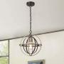 Odeums Antique Pendant Lights, Kitchen Island Pendant Lighting Fixture, Pendant Hanging Lights in Spherical Shade for Dining Room, Living Room, Hallway, Bedroom, Entryway