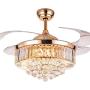 42 Inch Modern Crystal Ceiling Fan With LED Light, EternalUS Retractable 4 Blades Chandelier Fan With Remote Rose Gold Invisible Fan Light Fixture for Indoor Living Room Dining Room Bedroom Decoration 42 Inch Modern Crystal Ceiling Fan With LED Light, EternalUS Retractable 4 Blades Chandelier Fan With Remote Rose Gold Invisible Fan Light Fixture for Indoor Living Room Dining Room Bedroom Decoration