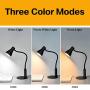 CeSunlight LED Desk Lamp, 3 Lighting Modes and 6 Brightness Levels, 10W Flexible Gooseneck Table Lamp for Living Room and Study, Remote Control with Timing Function, AC Adapter Included (Black)