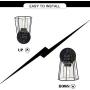 VINLUZ Metal Cage Sconces Wall Lighting Black Modern Bathroom 1-Light Fixture Wall Mount Light Porch Lamp with Clear Glass Shade, Rustic Classical Vanity Light for Restaurants Hallway Stairway