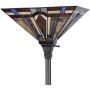LB Lighting Tiffany Style Stained Glass 1-Light Floor Torchiere Standing Floor Lamp W14.1'' X H 69''