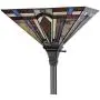 LB Lighting Tiffany Style Stained Glass 1-Light Floor Torchiere Standing Floor Lamp W14.1'' X H 69''