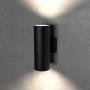 GetInLight LED Outdoor Cylinder Wall Sconce, Matte Black, Wall Lamp with Double Directions, Non-Dimmable, 12 Inch, 24W, 3000K(Soft White), Waterproof IP65 Outdoor Wall Light for Porch,IN-0601-D1-BK-30