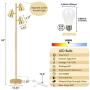 QiMH Industrial Floor Lamps for Living Room,65''Tall Reading Standing Lamp with Adjustable Arms, Modern LED Floor Lamps for Bedrooms with 3 Light Bulbs,Gold