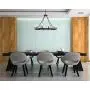 Kira Home Jericho 35'' 12-Light Large Rustic Farmhouse Wagon Wheel Chandelier, Round Kitchen Island Light, Warm Brass Accents + Black Finish