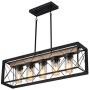 Modern Farmhouse Chandelier – Dining Room Lighting Fixtures Hanging, Pendant Light Chandeliers for Dining Rooms, Farmhouse Kitchen Island Lighting, Pool Table Light