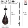 ORYX Hanging Solar Lights Outdoor, Garden Decor Lights for Outdoor Chandelier Boho LED Flower Waterproof Solar Hanging Lights for Camping Lawn Walkway Outside Patio Yard Park Decorations(1 Pcs)