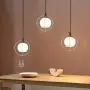 Mini Glass Shade Pendant Light with Cross Metal Wire, Modern Drop Hanging Light for Kitchen Island, Dining Room(1-Pack) (No Bulb)