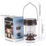 pearlstar Hanging Solar Light Outdoor 8.3” Big Retro LED Garden Solar Lantern with Handle for Pathway Yard Patio Tree Decor Waterproof Table Lamp ( 8.3'' Big Size-1pack)
