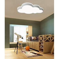 LAKIQ Modern Creative Acrylic LED Lights Cloud Shape Children Room Ceiling Light Flush Mount Ceiling Chandelier Lighting Fixture for Kids Bedroom Kindergarten Living Room(21.5,White Light)