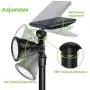 Outdoor Solar Lights, 18 LED Spotlight Waterproof Landscape Lights Solar Security Lamps for Garage Deck Garden Wall (White Light, Pack of 2)