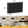 Unicozin Black Modern LED Wall Sconce 9W Warm White 3000K, 22 LED Chips 600LM, Up and Down Sconce Wall Lighting for Living Room Bedroom Hallway Home Room Decor, Non-Dimmable