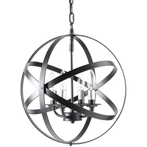 Vikashing 4-Light Farmhouse Chandeliers Industrial Pendant Lighting Ceiling Light Fixture Black Hanging Light for Dining Room Kitchen Island Living Room Bedroom Foyer ETL Listed Vikashing 4-Light Farmhouse Chandeliers Industrial Pendant Lighting Ceiling Light Fixture Black Hanging Light for Dining Room Kitchen Island Living Room Bedroom Foyer ETL Listed