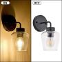 TeHenoo Plug in Wall Lamp with Seeded Glass,Retro Industrial Wall Sconce Light with on/Off Switch for Living Room,Bedroom,Bar,E26 Base