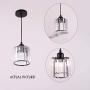 Mini Pendant Light Crystal Pendant Lighting Fixture Flush Mount Ceiling Lighting Fixture Adjustable Hanging Light for Dining Room Bedroom Kitchen Island Living Room Hallway,E26 Bulb,Black