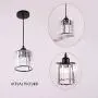 Mini Pendant Light Crystal Pendant Lighting Fixture Flush Mount Ceiling Lighting Fixture Adjustable Hanging Light for Dining Room Bedroom Kitchen Island Living Room Hallway,E26 Bulb,Black