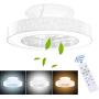 Tangkula 23'' Ceiling Fan with Lights, Round LED Ceiling Lighting Fan with Invisible Blades Starry Sky Acrylic Lampshade, Stepless Dimmable with Remote Control, 3 Speed, for Living Room, Bedroom for Children Tangkula 23'' Ceiling Fan with Lights, Round LED Ceiling Lighting Fan with Invisible Blades Starry Sky Acrylic Lampshade, Stepless Dimmable with Remote Control, 3 Speed, for Living Room, Bedroom for Children
