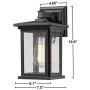 Bestshared Outdoor Wall Light Fixture, Exterior Wall Mount Lighting, Outdoor Wall Sconces, Porch Wall Lighting, Black Finish (Black, 1 Pack)