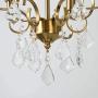 KSANA Crystal Chandelier, Modern Gold Chandelier with Crystal Pendants for Dining Rooms, Bedroom, Hallway, W13” x H18”