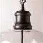 LITFAD 3 Lights Cup Shape Pendant Light Fixture Traditional Industrial Vintage Retro Single Chandelier Clear Glass Ceiling Light for Dining Room Hallway Bedroom Cafe Black