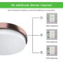 Tycholite Round LED Ceiling Light 50W, 4000K, 5500lm, 14.5 inch Flush to Ceiling Lights Fixture, Dimmable Led Kitchen Light, Great for Bedroom, Living Room, Office etc, 2 Pack