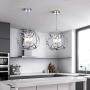 Modern Crystal Chandelier 4 Lights Industrial Metal Spherical Pendant Light with Chrome Finishes Hanging Fixture for Dining Room, Living Room … Modern Crystal Chandelier 4 Lights Industrial Metal Spherical Pendant Light with Chrome Finishes Hanging Fixture for Dining Room, Living Room …