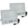 GLW 100W LED Flood Lights,Outdoor Super Bright Security Lights,6000k 10000LM Daylight White with Plug,IP66 Waterproof Outside Work Light for Playground,Garage,Yard and More [2 Pack]