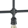 LOG BARN Pendant Lighting for Kitchen Island, 4-Light Farmhouse Industrial Lighting in Black Metal, 44'' Linear Dining Room Lighting Fixtures Hanging