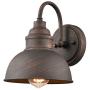 EUL Rustic Gooseneck Wall Sconce 1-Light Outdoor/Indoor Barn Bedside Wall Light Antique Copper Finish