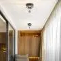 TeHenoo Semi Flush Mount Ceiling Light,Seeded Glass Shade Ceiling Light Fixture for Dining Room,Cafe, Bar, Corridor, Hallway, Entryway, Passway