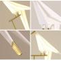 Modern 72inch Floor Lamp Paper Crane Bird Standing Light PVC Lampshade Metal Base Accent Lamps for Bedside Living Dining Study Room Loft