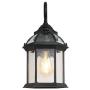 W111A Outdoor Light Fixtures Wall Mount,Medium Wall Lantern,Metal Black Finish with Clear Glass Shade,1-Light(7.6x7.8x15.3'')