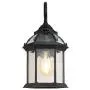 W111A Outdoor Light Fixtures Wall Mount,Medium Wall Lantern,Metal Black Finish with Clear Glass Shade,1-Light(7.6x7.8x15.3'')