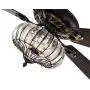 Chandelier Crystal Ceiling Fan Light with Remote Control, 52-Inch 5 Reversible Wood Blade Leaves 3 Adjustable Wind Speed Fandaliers Ceiling Fan Light for Living Room/Bedroom, Bronze + Black
