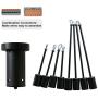 WBinDX 8 Lights Semi Flush Mount Ceiling Light Black Industrial Sputnik Chandelier Modern Bedroom Living Room Kitchen Foyer Hallway Lighting Fixture