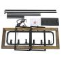 LOG BARN Farmhouse Chandelier, Pendant Lighting for Kitchen Island in Distressed Wood and Black Metal Finish, Ceiling Hanging Fixture for Dining Room