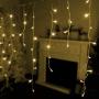 WATERGLIDE 360 LED Christmas Icicle Lights Outdoor Dripping Icicle String Light, 29.5ft 8 Modes Curtain Fairy Lights with 60 Drops, Indoor Xmas Holiday Wedding Party Decorations, Warm White