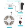 MINGER LED Strip Lights 16.4ft, RGB Color Changing LED Lights for Home, Kitchen, Room, Bedroom, Dorm Room, Bar, with IR Remote Control, 5050 LEDs, DIY Mode