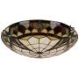 Artzone 16'' 3-Lights Tiffany Flush Mount Light, Tiffany Lamps, Large Tiffany Ceiling Lights, Tiffany Stained Glass Ceiling Light, Tiffany Ceiling Mount Light, Stained Glass Lamps, Lamp Stained Glass