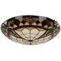 Artzone 16'' 3-Lights Tiffany Flush Mount Light, Tiffany Lamps, Large Tiffany Ceiling Lights, Tiffany Stained Glass Ceiling Light, Tiffany Ceiling Mount Light, Stained Glass Lamps, Lamp Stained Glass