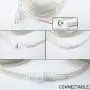50ft 360 LED Waterproof Rope Lights,110V Connectable Indoor Outdoor Led Rope Lights for Deck, Patio, Pool, Camping, Bedroom Decor, Landscape Lighting and More (White)