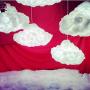 Cloud Pendant Light LED, Floating Cloud Lamps Fixture Cotton Silk Suspension, DIY Handmade Material Hanging Lamp, Creative Cloud Light,for Child Girls Boys Room Bedroom Coffee Decoration
