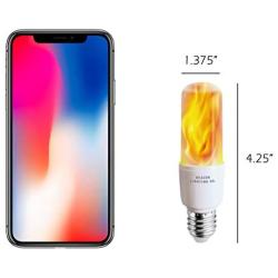 Flickering LED Flame Light Bulbs E26 LED Bulb with Gravity Sensor Flame Night Bulb for Home Hotel Bar Party Decoration - 4 Pack